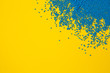 © Sasha - sprinkle of blue balls on a yellow background