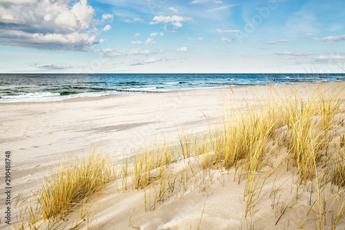 Plakat plaża  morze-baltyckie-na-polskim-wybrzezu