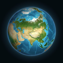 Earth View On Asia And Europe - Eurasia