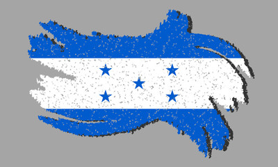 Wall Mural - Honduras grunge flag, Honduras flag with shadow on isolated background, vector illustration