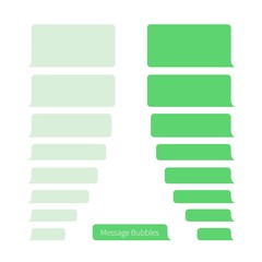 Poster - Message bubbles template for messenger chat or website. Vector flat design.