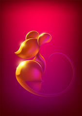 Poster - Abstract Rat Shape