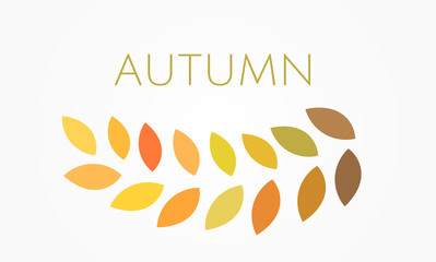 Wall Mural - autumn leaves symbol.
