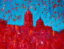 Abstract Art Painting Of The Salamanca Church