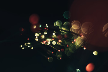 Poster - Beautiful abstract optical light bokeh  on a glow background.