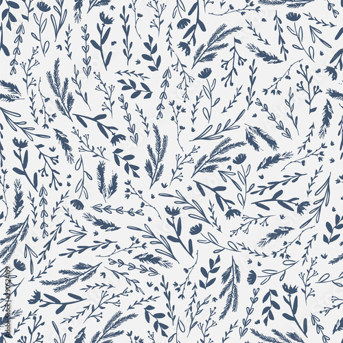 Cuadros en Lienzo Natural floral farmhouse style seamless patterns for kitchenware and homeware, f