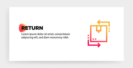 Canvas Print - RETURN ICON CONCEPT