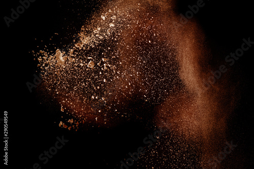 Fotomural Freeze motion of brown dust explosion