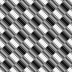 Poster - Seamless abstract diagonal square pattern background design - black and white vector graphic