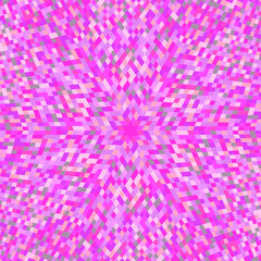 Poster - Dynamic circular mosaic pattern background - colorful hypnotic vector design from geometrical tiles