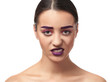 © Africa Studio - Young woman with dyed eyebrows and creative makeup on white background