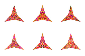 Poster - Isolated abstract mosaic ornament star polygon collection - ornamental geometrical polygonal geometric vector designs elementss
