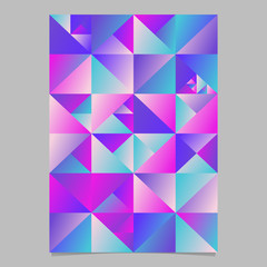 Poster - Multicolored geometrical triangle flyer template - polygonal abstract vector stationery background