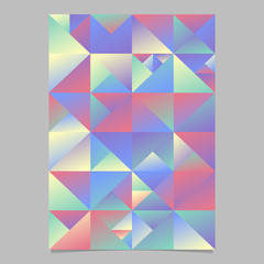 Poster - Multicolored triangle poster template design - abstract polygonal vector page