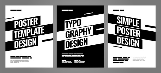 Simple template design with typography for poster, flyer or cover.