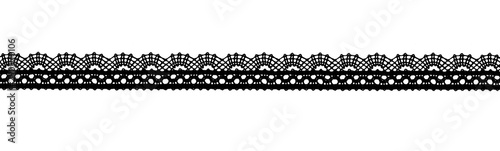 Fotografía Black lace ribbon isolated shot