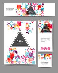 Wall Mural - Flyer set geometric