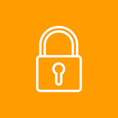 Poster - Lock icon. Concept password, blocking, security. Icon for web and mobile application. Vector illustration.
