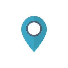 Poster - Map pointer icon. GPS location symbol. Flat design style.