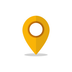 Poster - Map pointer icon. GPS location symbol. Flat design style.