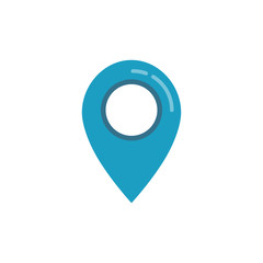 Poster - Map pointer icon. GPS location symbol. Flat design style.