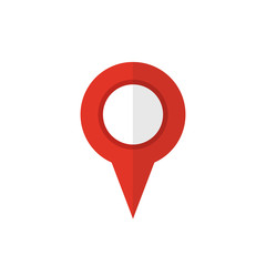 Poster - Map pointer icon. GPS location symbol. Flat design style.