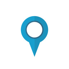 Poster - Map pointer icon. GPS location symbol. Flat design style.