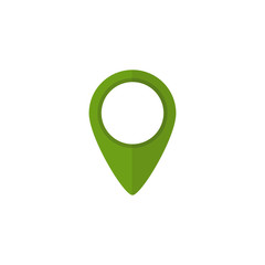Poster - Map pointer icon. GPS location symbol. Flat design style.