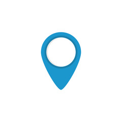 Poster - Map pointer icon. GPS location symbol. Flat design style.