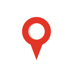Poster - Map pointer icon. GPS location symbol. Flat design style.