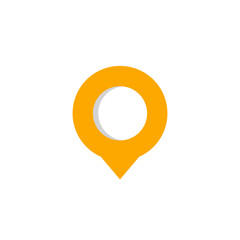 Poster - Map pointer icon. GPS location symbol. Flat design style.