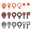 © Art Alex - Location red pointers set. Vector illustration.