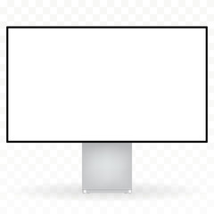 Poster - desktop pc vector mocup. monitor display with blank screen isolated on transparent background. Vector