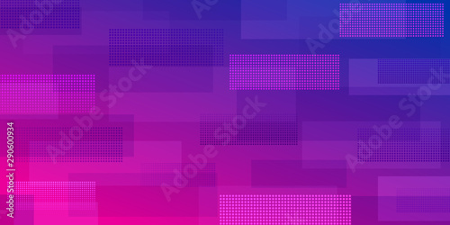 Abstract background of intersecting rectangles consisting of dots, in purple ...