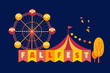 Autumn Fall Fest Fun flat color vector poster
