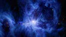 The Sword Of Orion Nebula At Blue Light. Science Astronomy Concept Wallpaper. Elements Of This Image Were Furnished By NASA, ESA