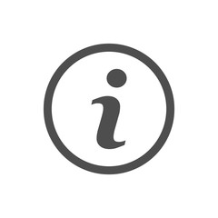 Leinwandbilder - Information icon on white background