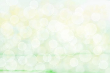 Poster - green abstract background with white yellow bokeh blurred beautiful shiny lights for celebration chr