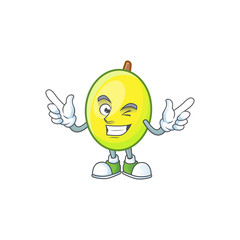 Sticker - Wink fresh gomortega cartoon on white background