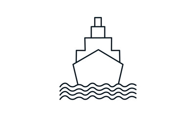 Ship Boat Yacht Icon for maritime transportation