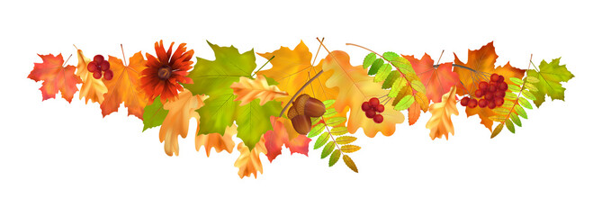 Poster - Autumn Leaves Border