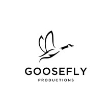 Illustration Of Flying Goose With Both Wings Looking Beautiful Logo Design