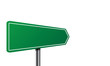 © Marina - Green empty road sign. Direction Traffic sign board.