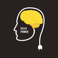 Poster - Brain power. Thinking people concept. Vector illustration.