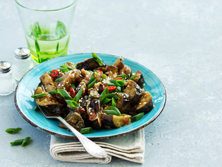 Wall Mural - Chinese vegetables in sweet and sour sauce. Selective focus