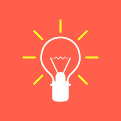 Poster - Light bulb icon. Idea concept. Vector illustration.