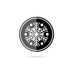 Sticker - Snowflake icon isolated on white background