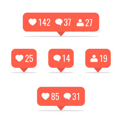 Poster - Template social media notification.Vector illustration.