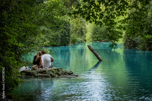 Cuadros en Lienzo Colle Val d'Elsa, Elsa River park, Tuscany