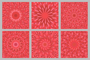 Poster - Dynamic geometrical radial pattern mosaic background collection - circular hypnotic vector designs with geometric shapes